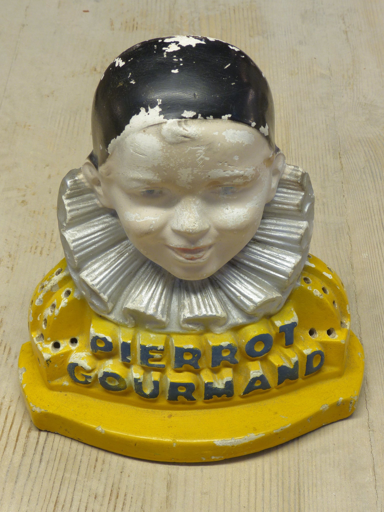 19th century Pierrot Gourmand plaster lollipop stand