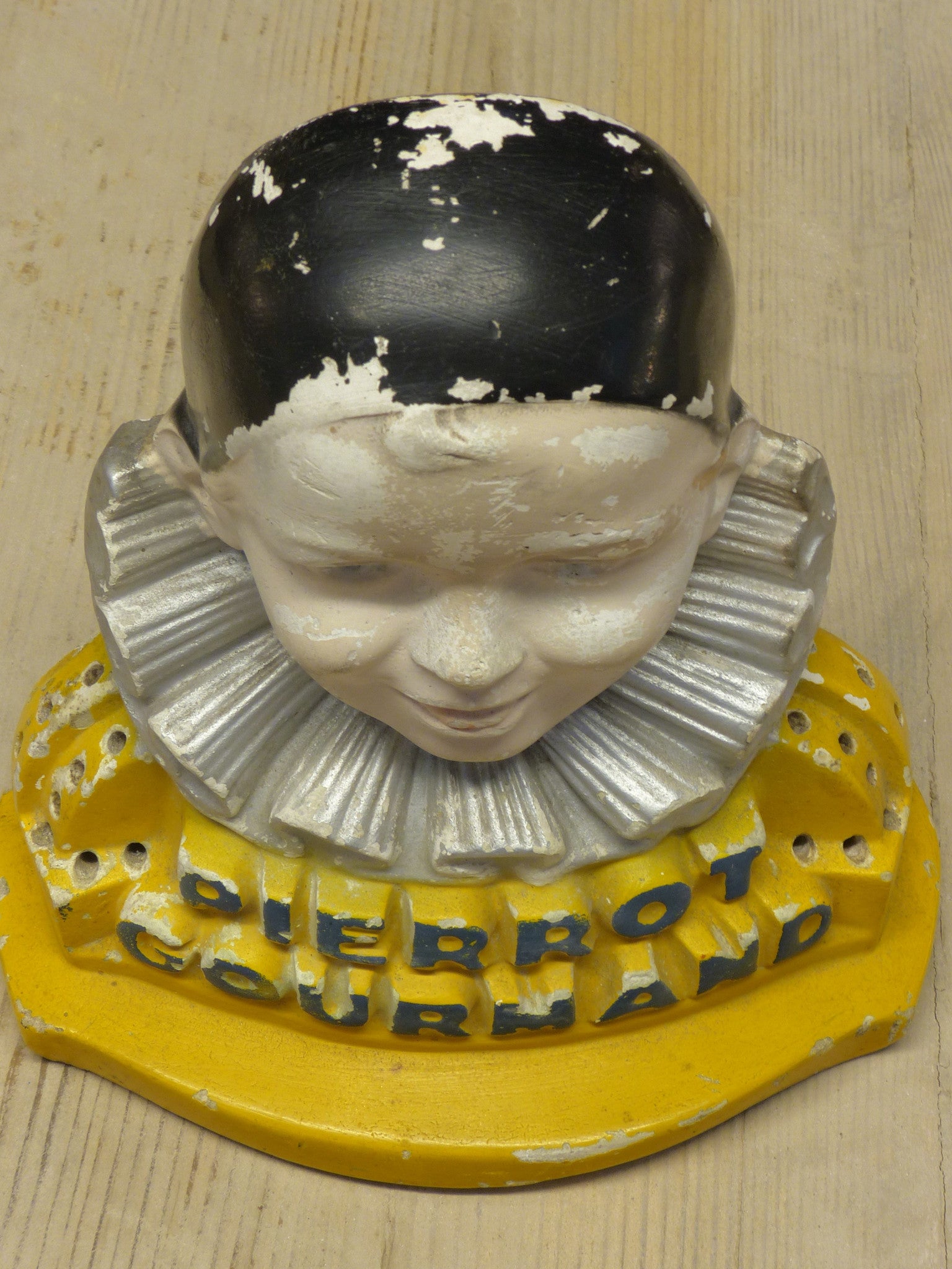 19th century Pierrot Gourmand plaster lollipop stand