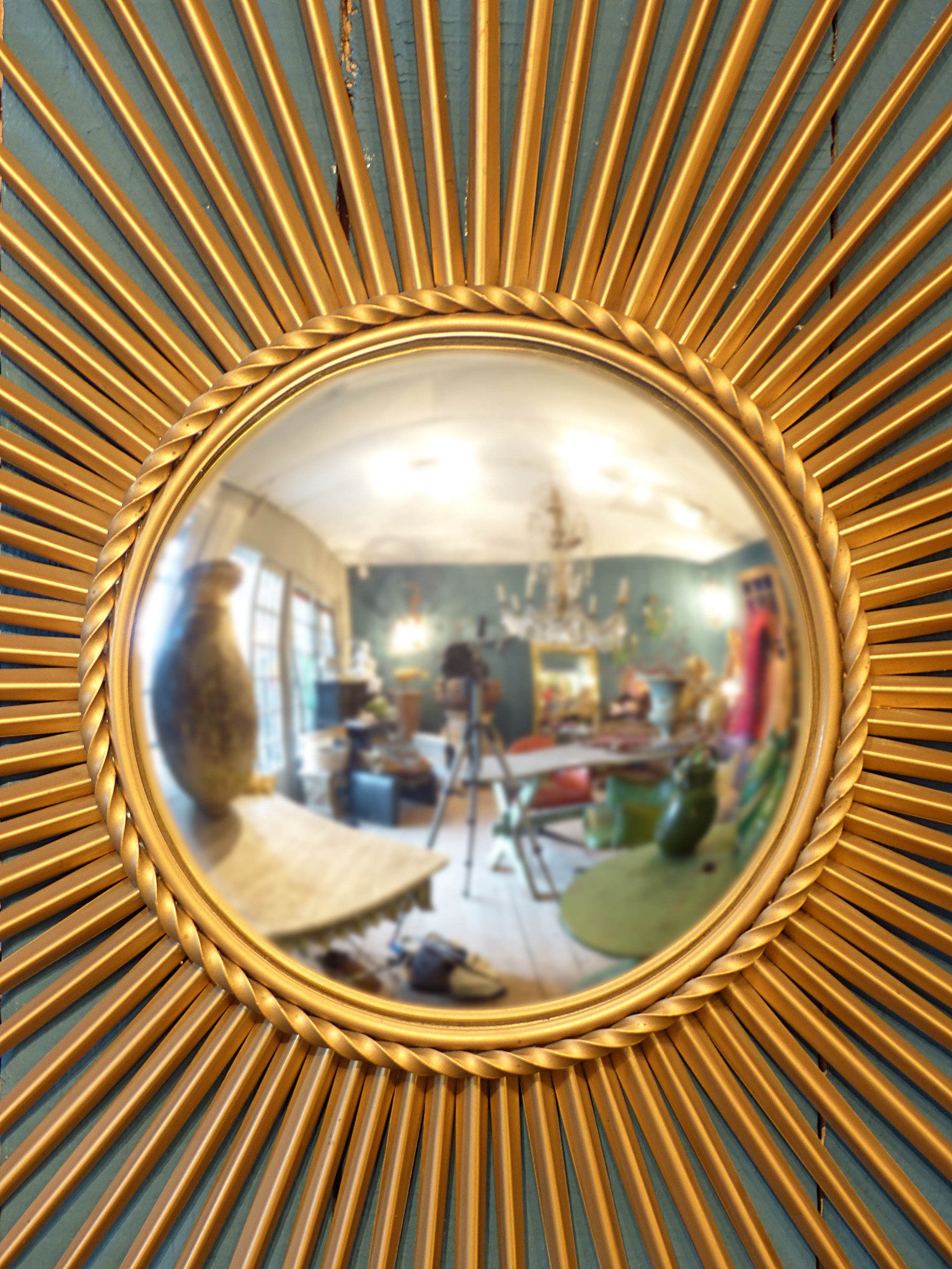 Large Chaty Vallauris mirror with convex glass