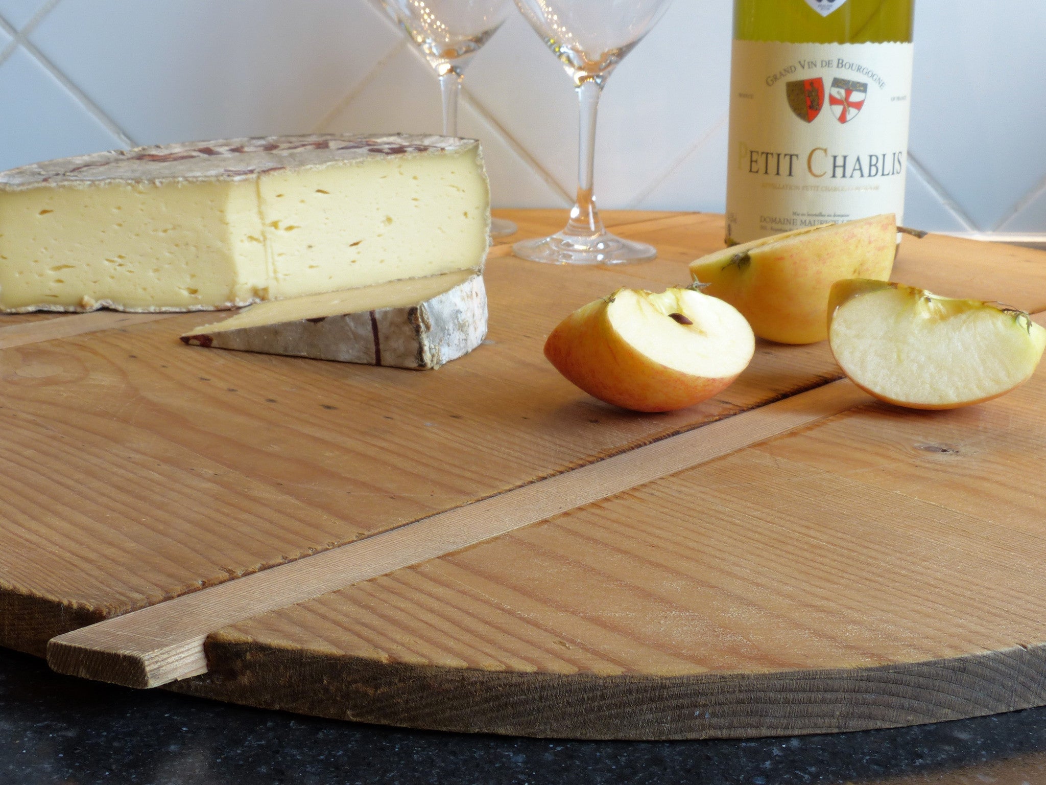 Round French cheese board - circa 1940's - 26½"