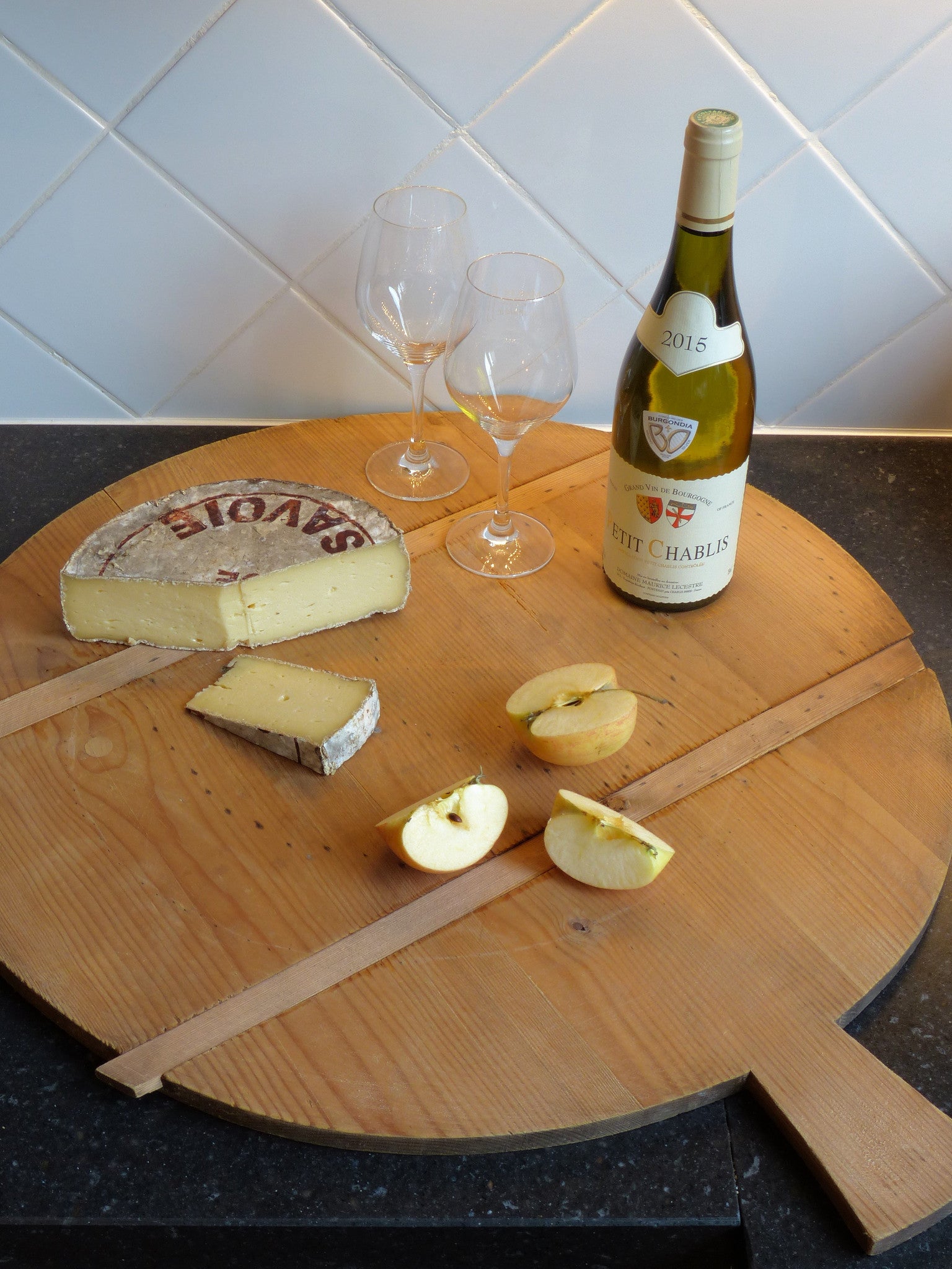 Round French cheese board - circa 1940's