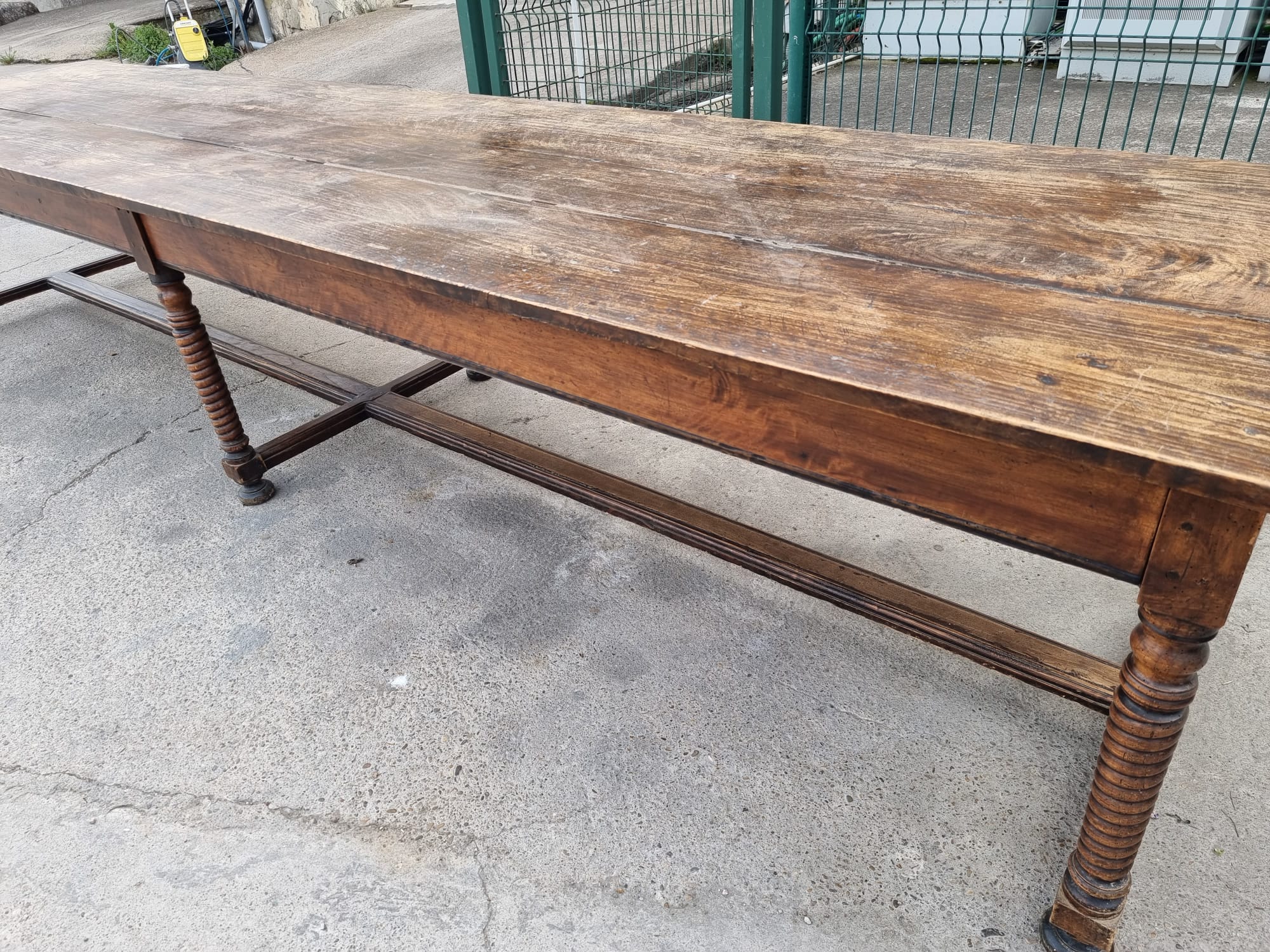 158" long walnut table