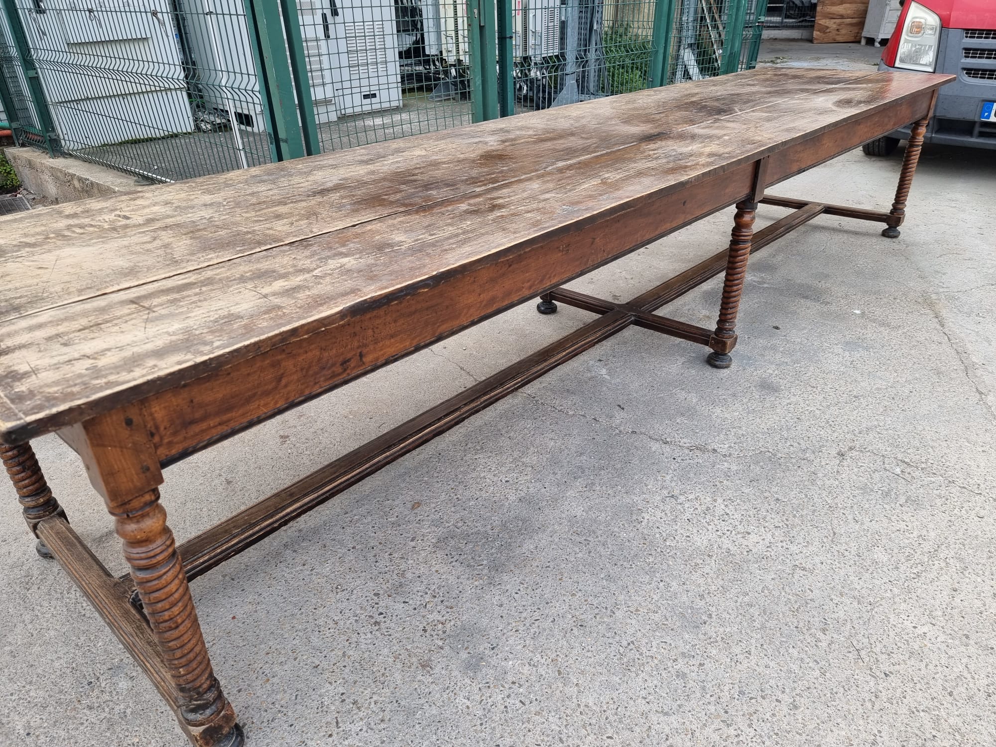 158" long walnut table