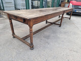 158" long walnut table