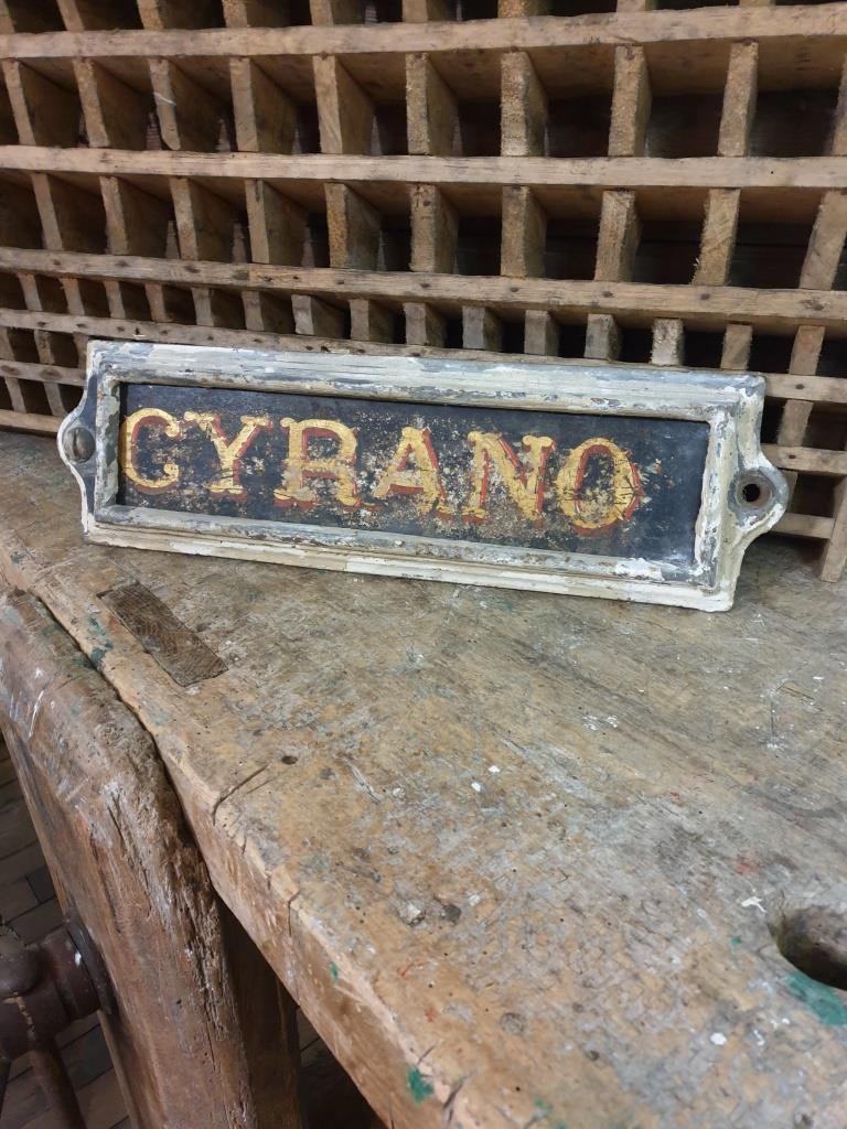 French horse name plate - 1900s