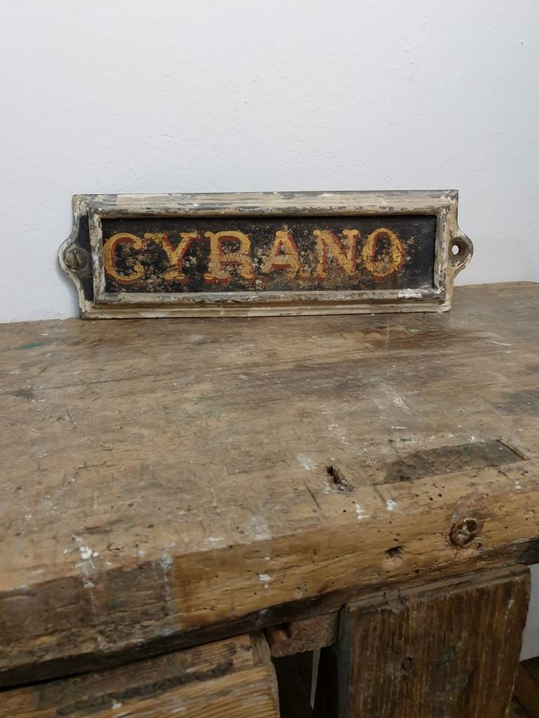 French horse name plate - 1900s