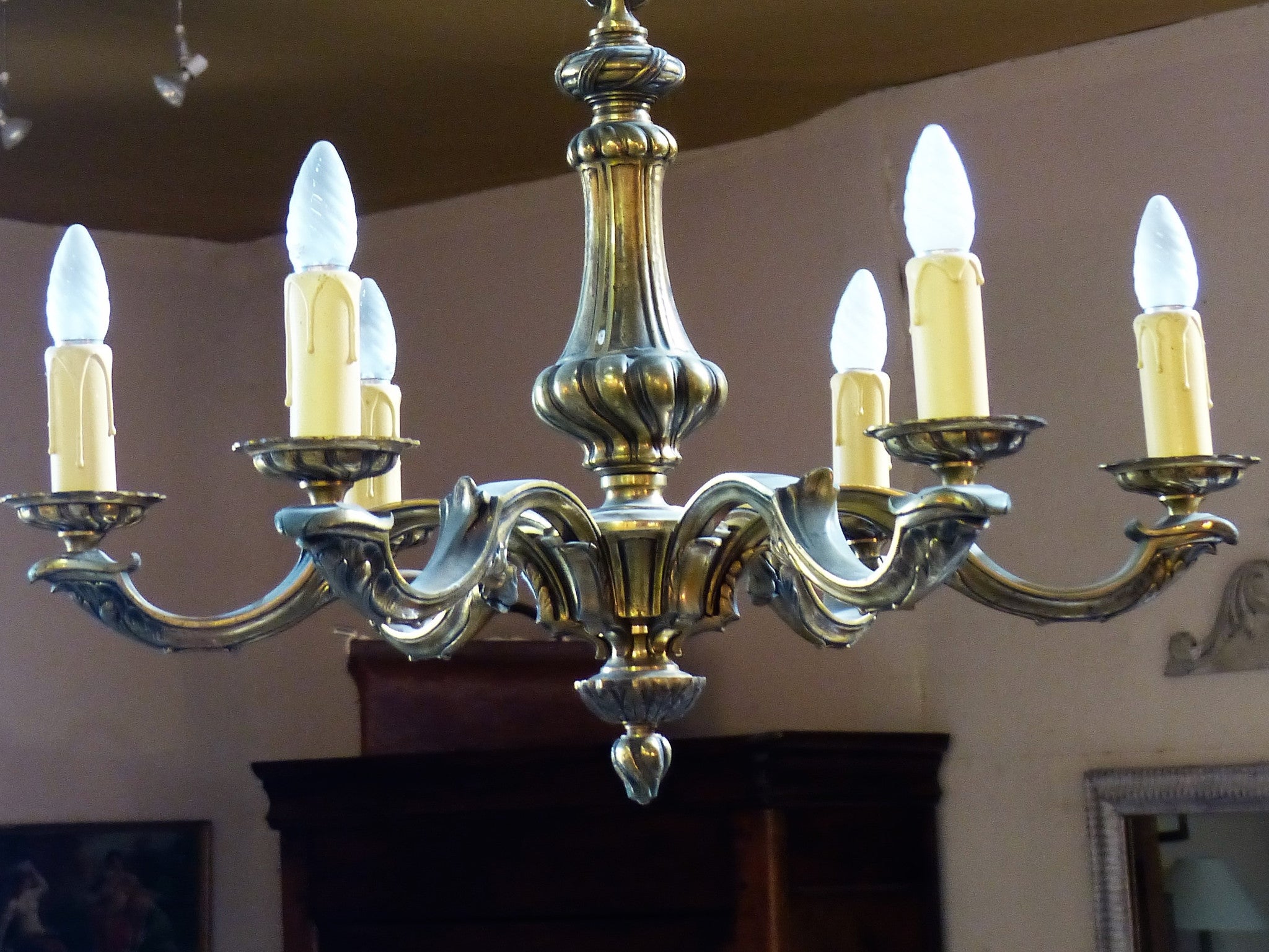 Louis XV Bronze Chandelier - six arm