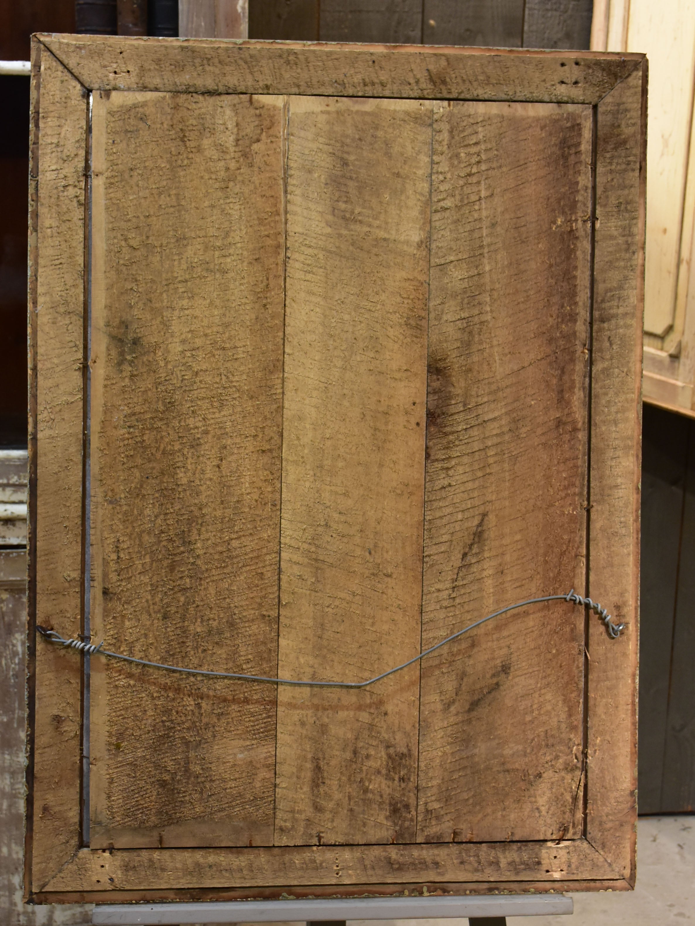 Rustic French rectangular mirror