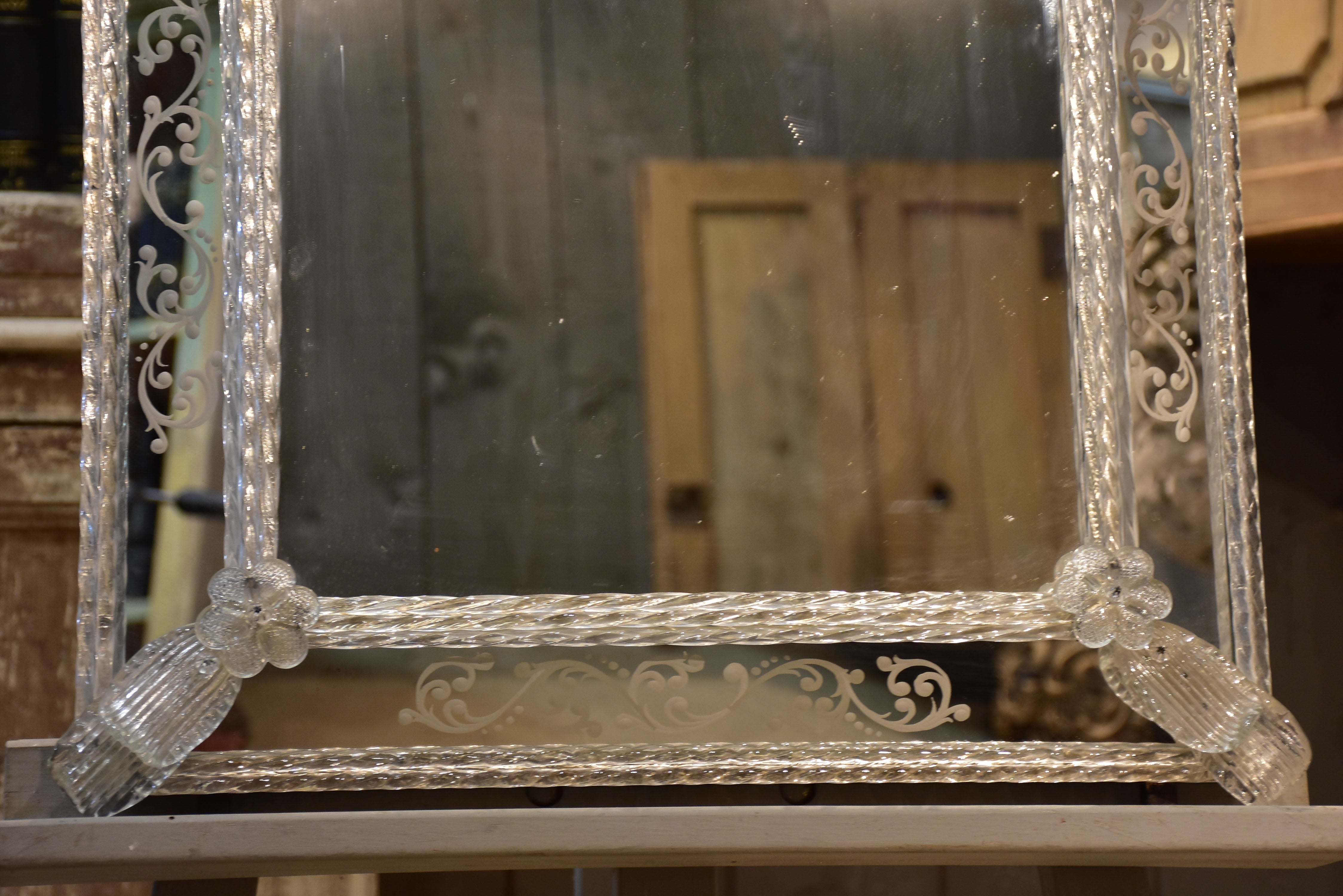 Vintage Venetian mirror with crest